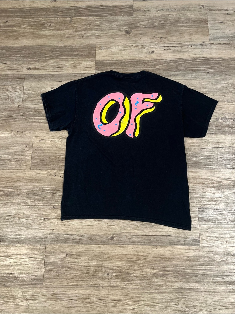 Odd Future T Shirt Mens Large Black OF Donut Short Sleeve Graphic Rap Tee